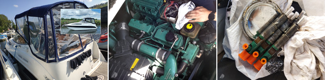 Большой ремонт мотора KAD32 на катере Bayliner Ciera 2455