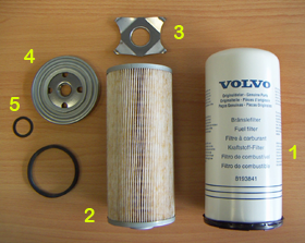 Конструкция топливного фильтра Volvo Penta